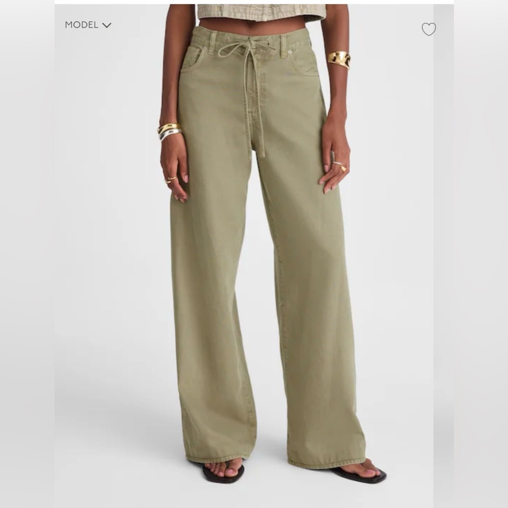 Madewell Superwide-Leg Pants in Olive